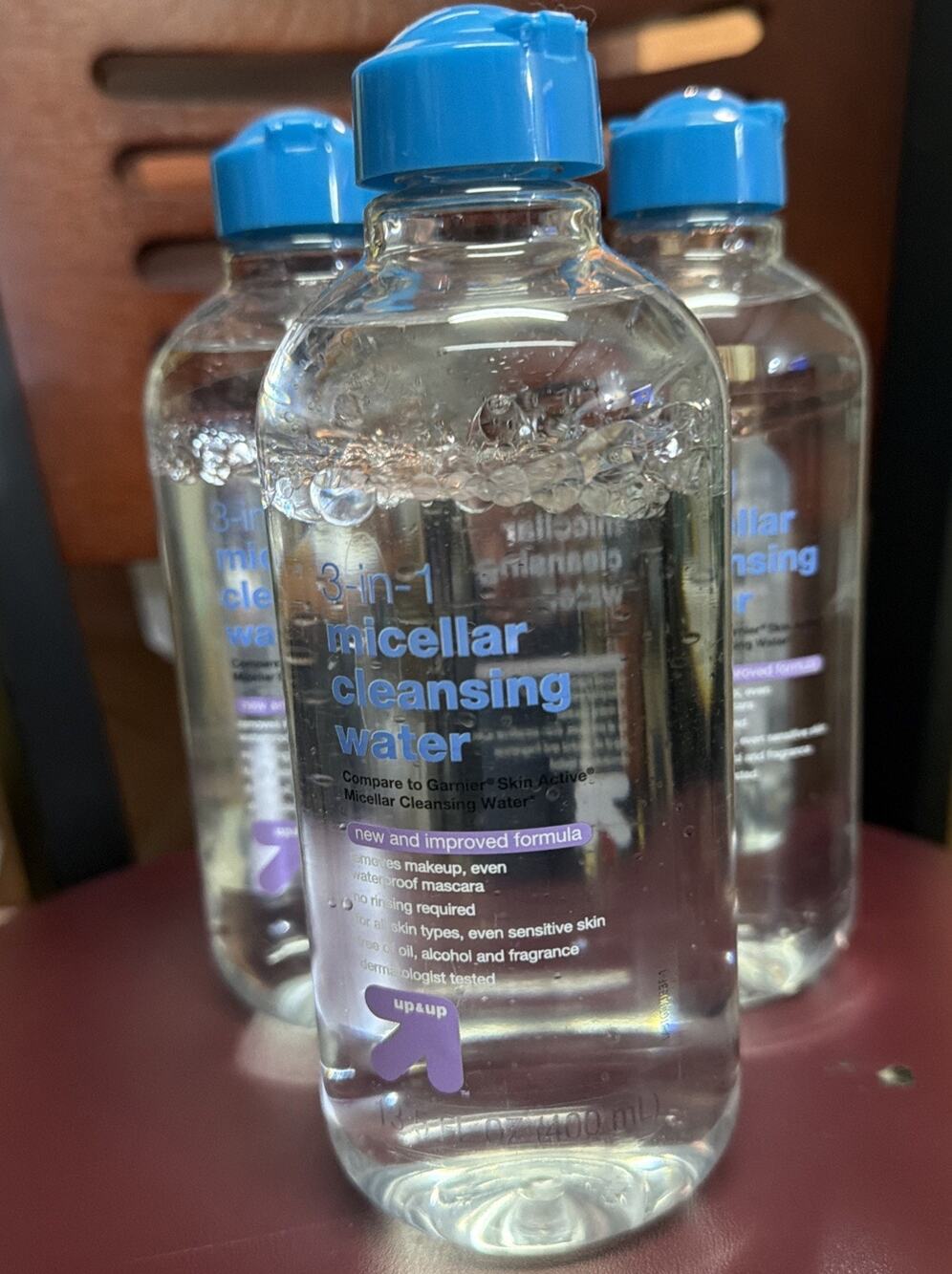 Up & Up 3 In 1 Micellar Cleansing Water 13.5 Fl. Oz. Make Up Remover 3 Pack New